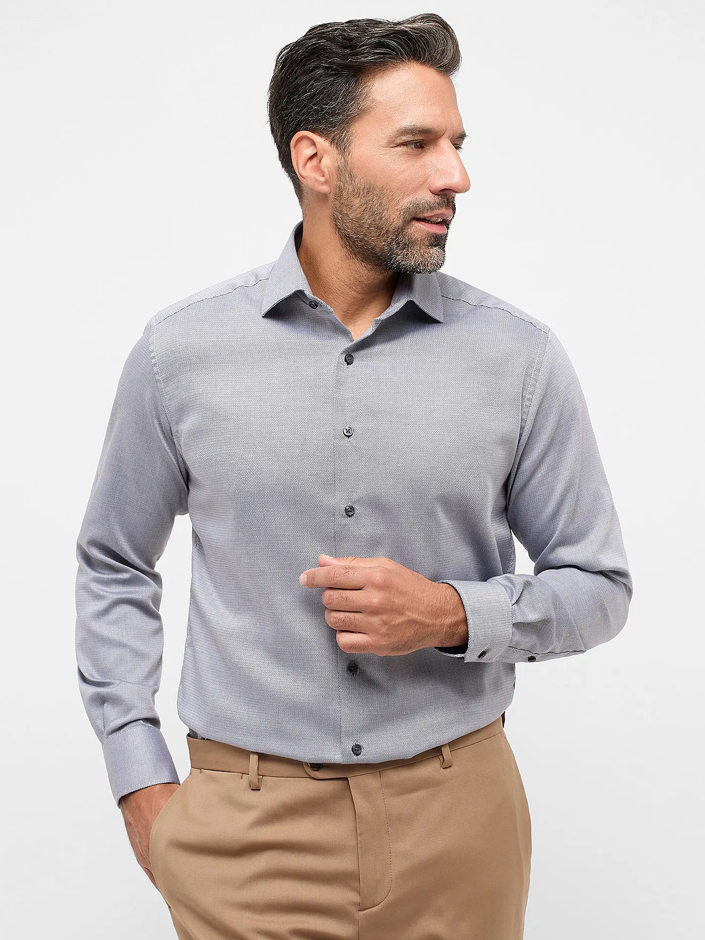 ETERNA | Hemd Modern Fit | grau